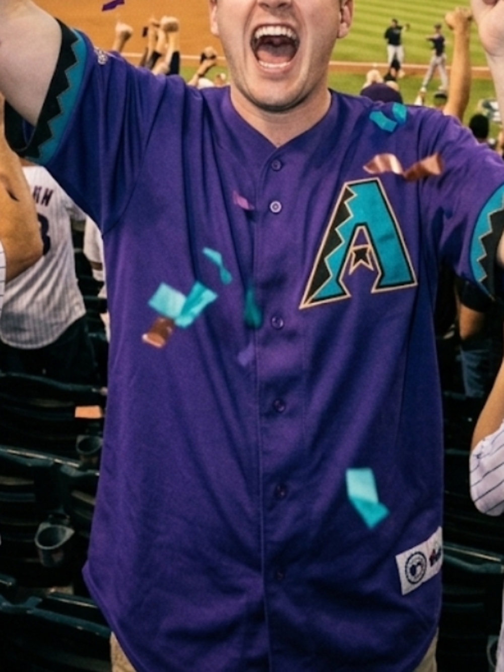 Vintage Arizona Diamondbacks Majestic Jersey - OG Purple & Teal - Men’s L-XL